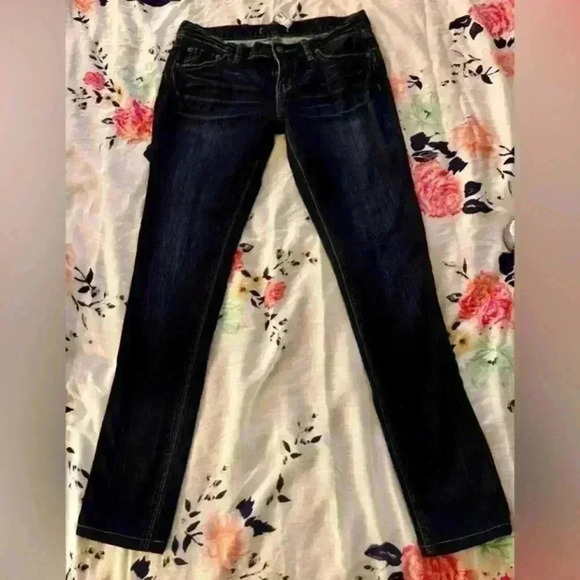 Free People High Rise Jeans Womens 26 Stretch‎ Skinny Dark Wash 61855-16515125 - Picture 1 of 9